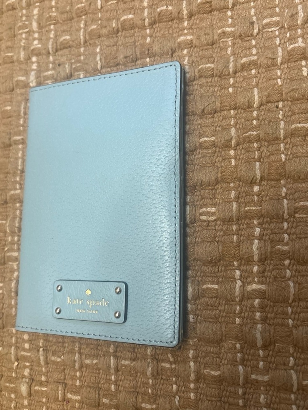 kate spade Light Blue Leather Card & Passport Wallet